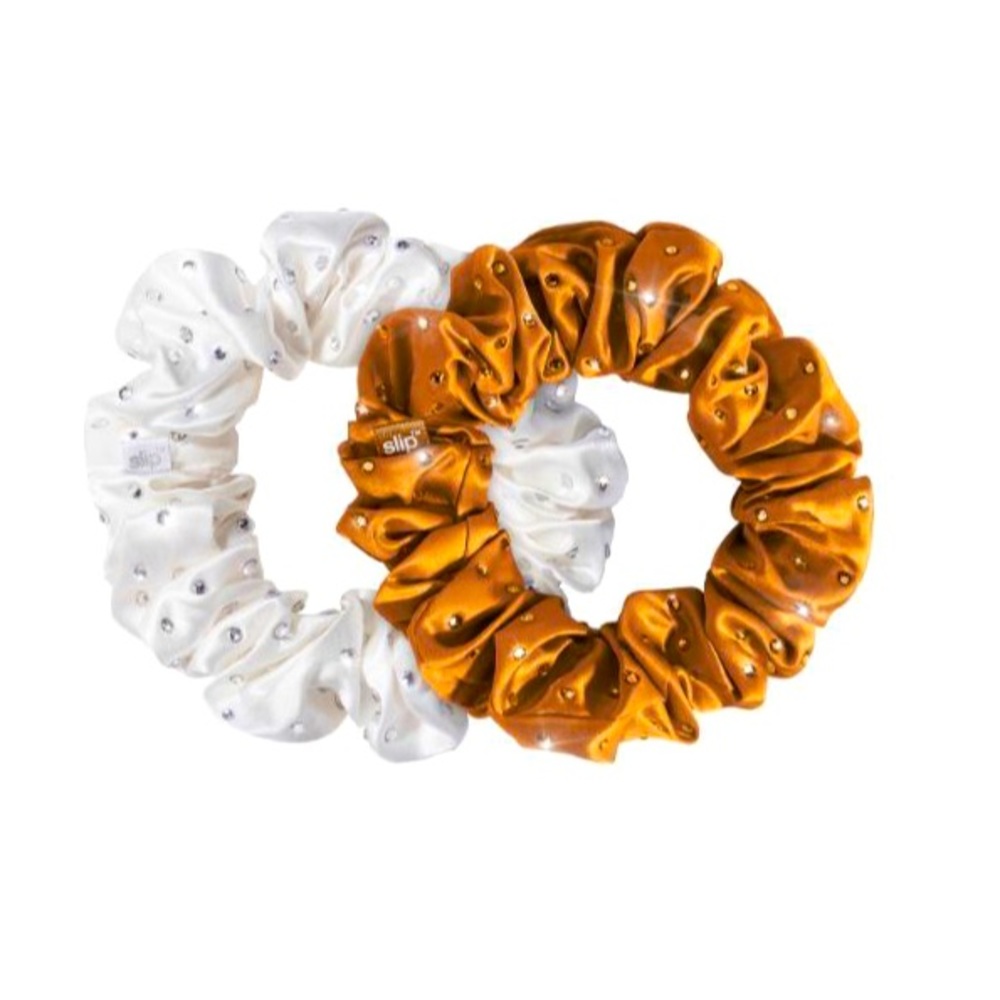 Slip | Large 100% Silk Scrunchies W/ Jewel Detail | NIB | Limited Edition